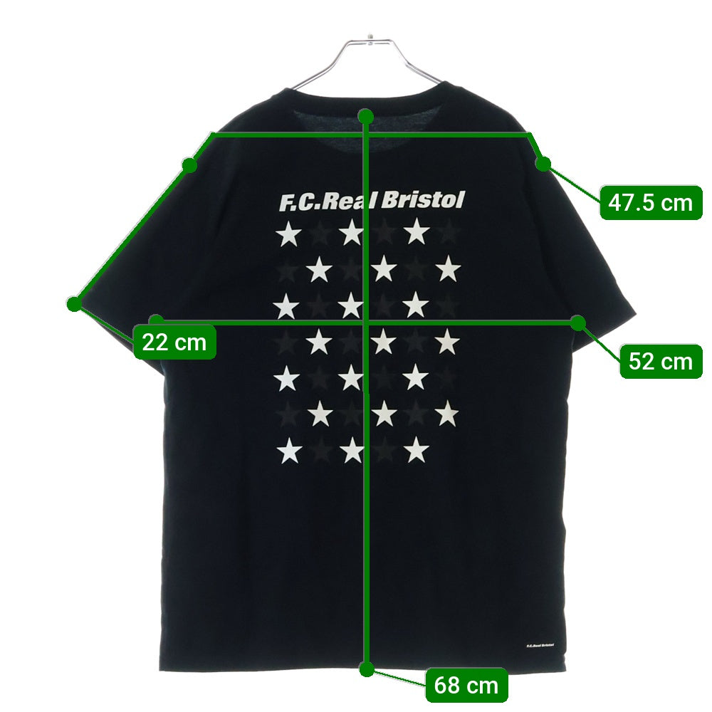 F.C.R.B./F.C.Real Bristol/FCRB(エフシーアールビー/エフシーレアルブリストル) 19SS Star Tee バックスターロゴ半袖Tシャツ ブラック FCRB-190066
