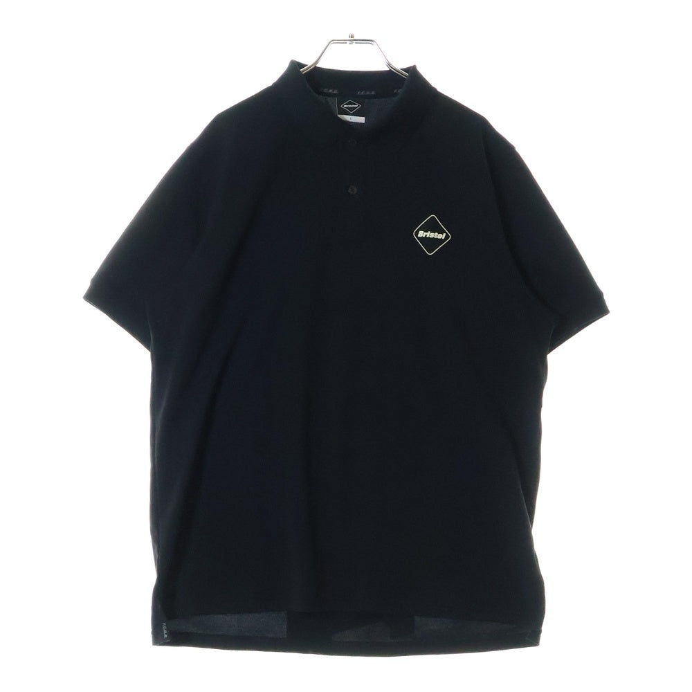 F.C.R.B./F.C.Real Bristol/FCRB(エフシーアールビー/エフシーレアルブリストル) 19SS BIG LOGO POLO ビッグ ロゴ ポロシャツ ブラック FCRB-190050