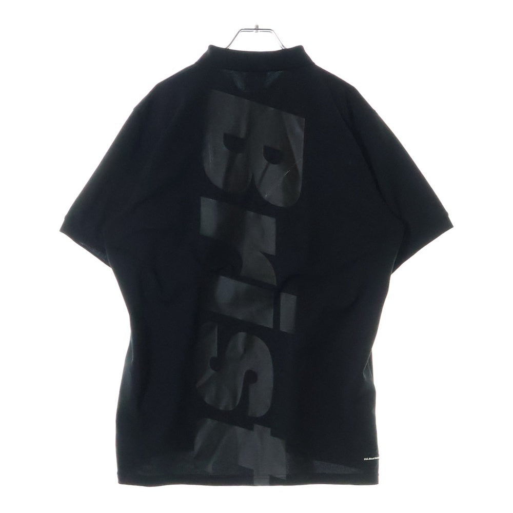 F.C.R.B./F.C.Real Bristol/FCRB(エフシーアールビー/エフシーレアルブリストル) 19SS BIG LOGO POLO ビッグ ロゴ ポロシャツ ブラック FCRB-190050