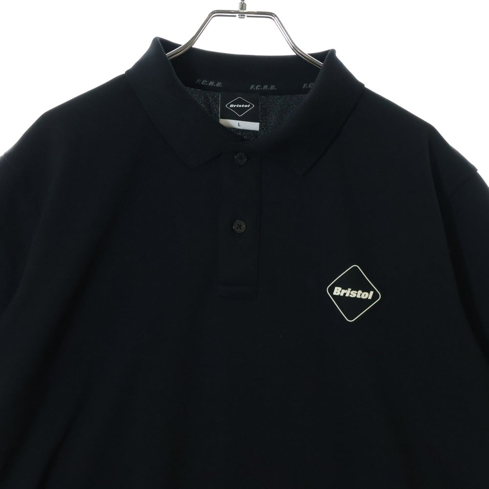 F.C.R.B./F.C.Real Bristol/FCRB(エフシーアールビー/エフシーレアルブリストル) 19SS BIG LOGO POLO ビッグ ロゴ ポロシャツ ブラック FCRB-190050