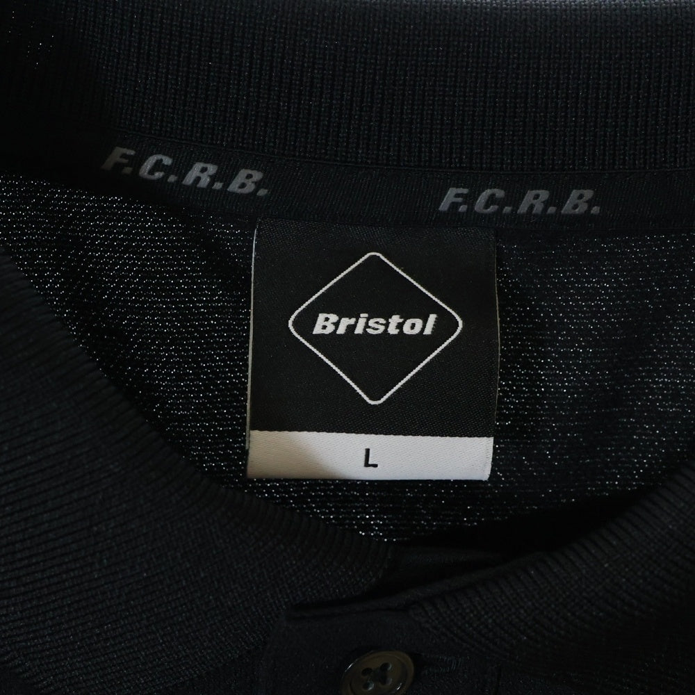 F.C.R.B./F.C.Real Bristol/FCRB(エフシーアールビー/エフシーレアルブリストル) 19SS BIG LOGO POLO ビッグ ロゴ ポロシャツ ブラック FCRB-190050