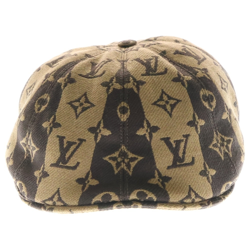 LOUIS VUITTON(ルイヴィトン) ×NIGO メイド ストライプ フラット キャップ ウール / ポリアミド MP3265 ブラウン