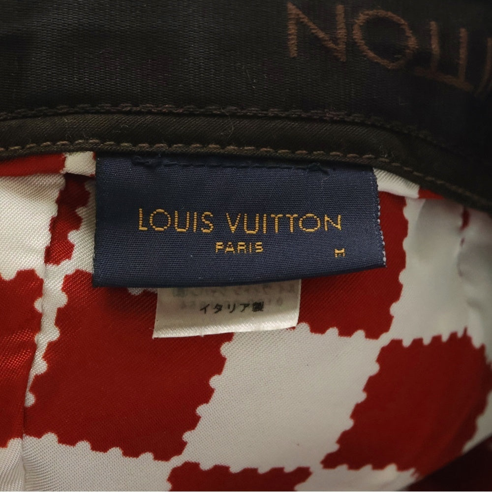 LOUIS VUITTON(ルイヴィトン) ×NIGO メイド ストライプ フラット キャップ ウール / ポリアミド MP3265 ブラウン