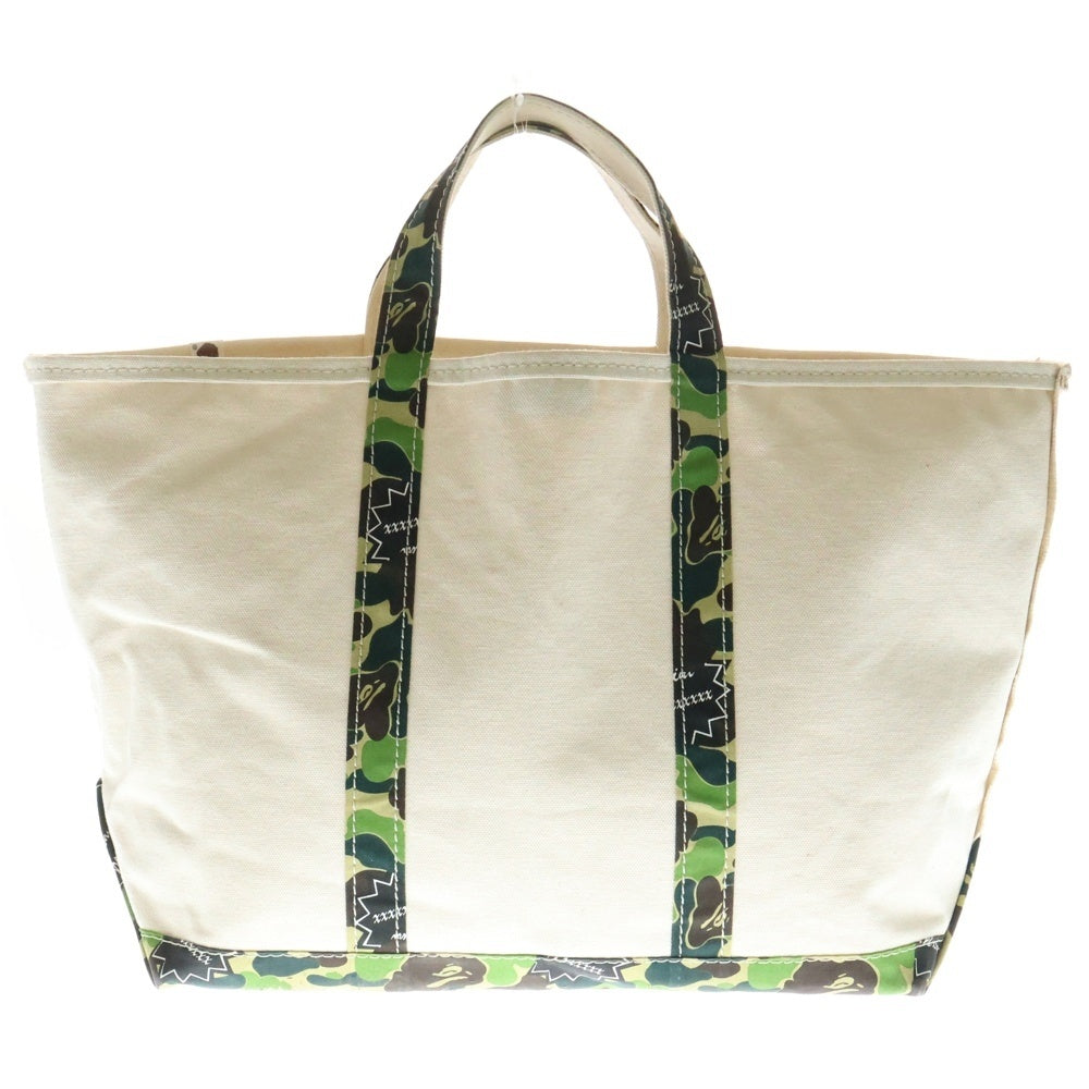 SAINT MICHAEL(セントマイケル) 24SS ×A BATHING APE AP TOTE BAG アベイシングエイプ キャンバストートバッグ ベージュ SM-YS8-0000-C33