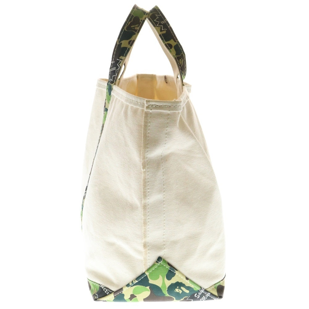 SAINT MICHAEL(セントマイケル) 24SS ×A BATHING APE AP TOTE BAG アベイシングエイプ キャンバストートバッグ ベージュ SM-YS8-0000-C33