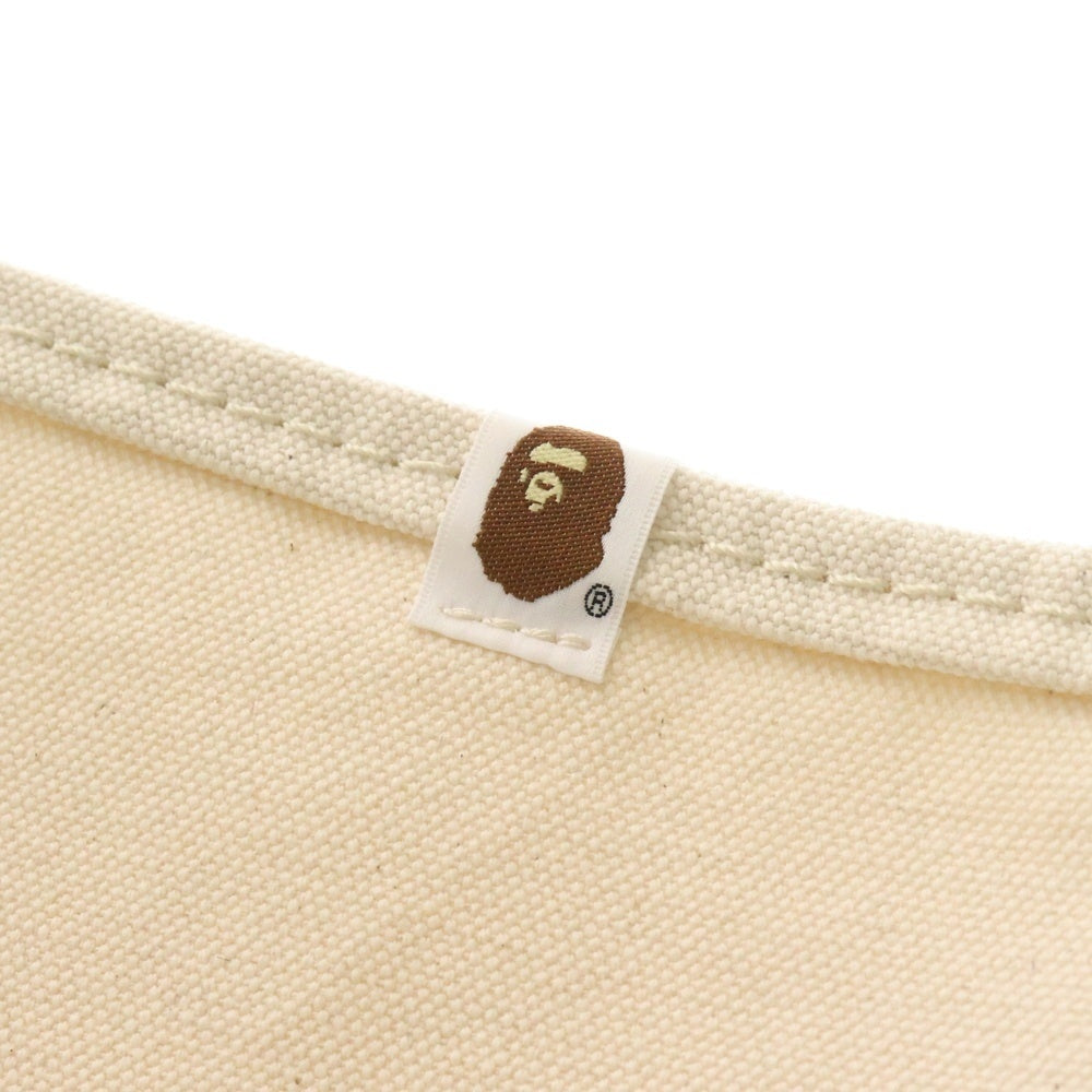 SAINT MICHAEL(セントマイケル) 24SS ×A BATHING APE AP TOTE BAG アベイシングエイプ キャンバストートバッグ ベージュ SM-YS8-0000-C33