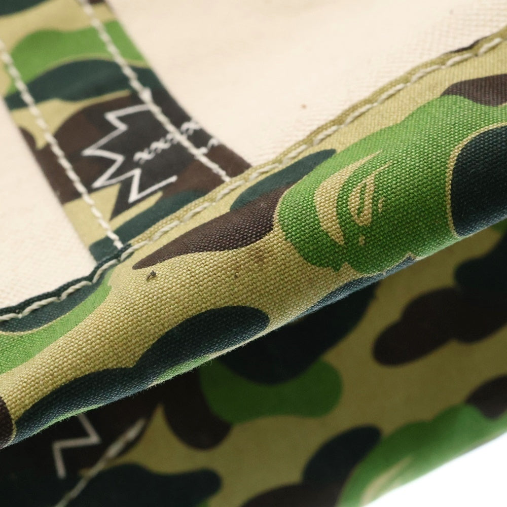 SAINT MICHAEL(セントマイケル) 24SS ×A BATHING APE AP TOTE BAG アベイシングエイプ キャンバストートバッグ ベージュ SM-YS8-0000-C33
