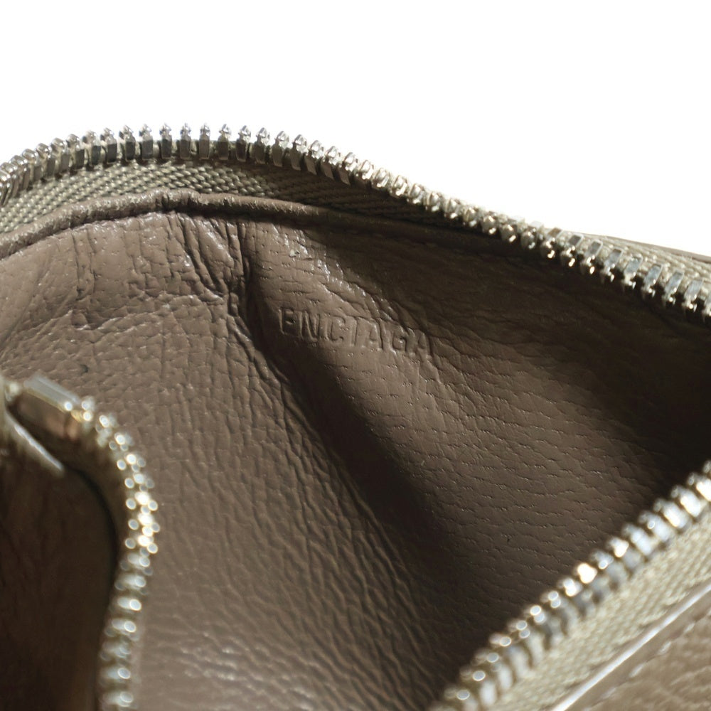 BALENCIAGA(バレンシアガ) CASH ストラップ付 ロゴ レザー カードケース コインケース 594548 ブラウン