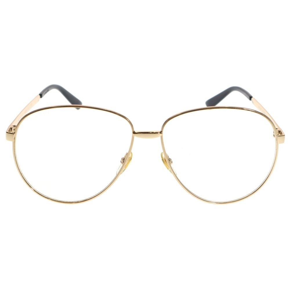 GUCCI(グッチ) ティアドロップ型 メタルフレーム クリアレンズサングラス 眼鏡 GG0138S-003 ゴールド