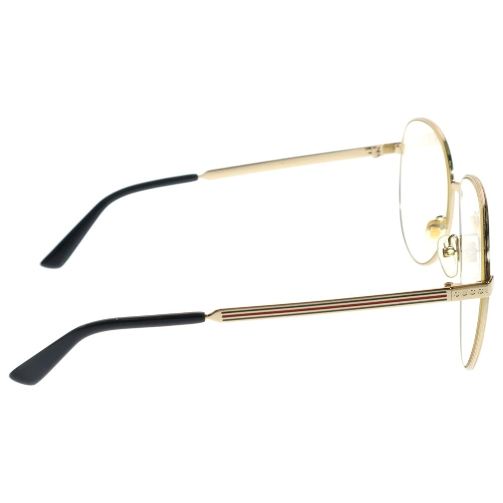 GUCCI(グッチ) ティアドロップ型 メタルフレーム クリアレンズサングラス 眼鏡 GG0138S-003 ゴールド