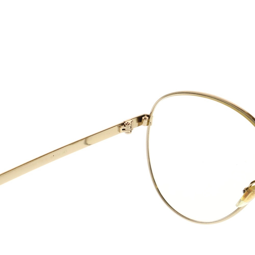 GUCCI(グッチ) ティアドロップ型 メタルフレーム クリアレンズサングラス 眼鏡 GG0138S-003 ゴールド