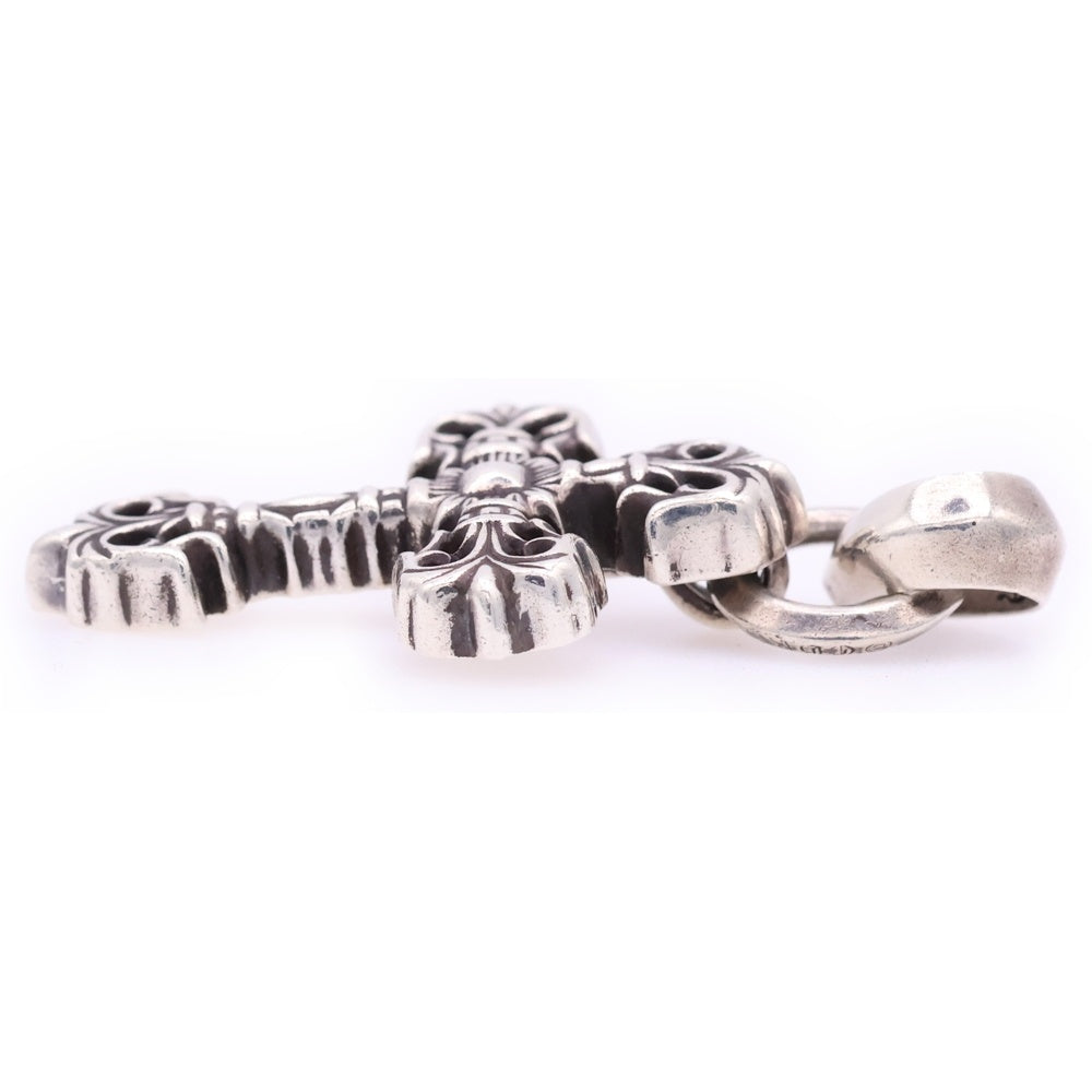 CHROME HEARTS(クロムハーツ) FILIG CROSS-XSM W BALE フィリグリークロスXSベイル wベイル ネックレストップ シルバー BCA262