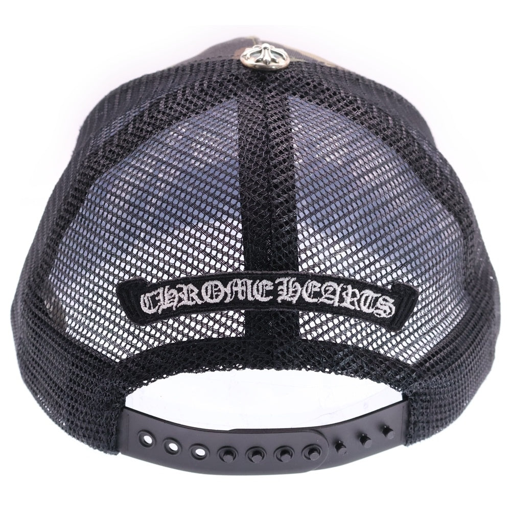 CHROME HEARTS(クロムハーツ) TRUCKER CAP トラッカーキャップ セメタリークロス刺繍クロスボール付メッシュキャップ 帽子 ブラック/カーキ