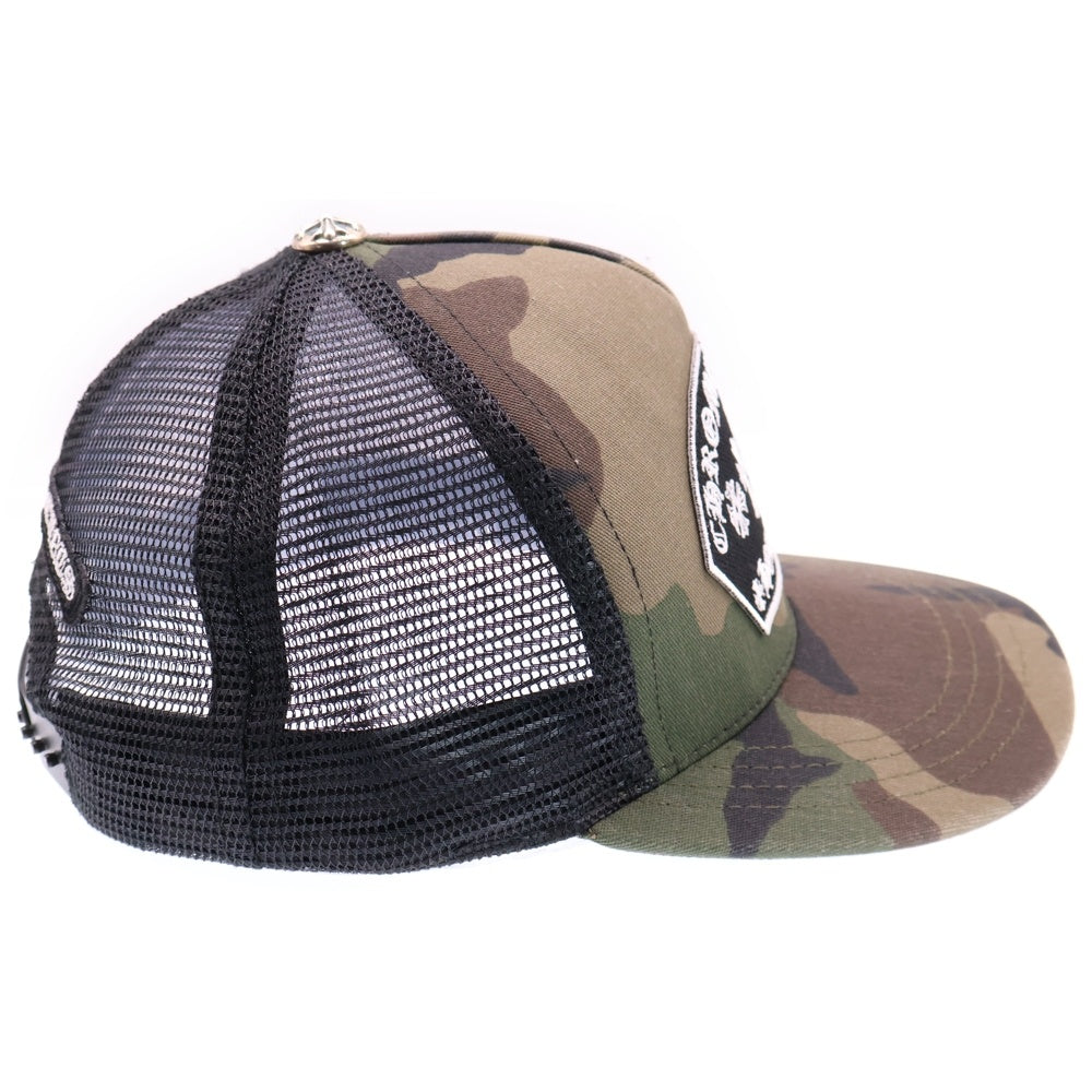CHROME HEARTS(クロムハーツ) TRUCKER CAP トラッカーキャップ セメタリークロス刺繍クロスボール付メッシュキャップ 帽子 ブラック/カーキ