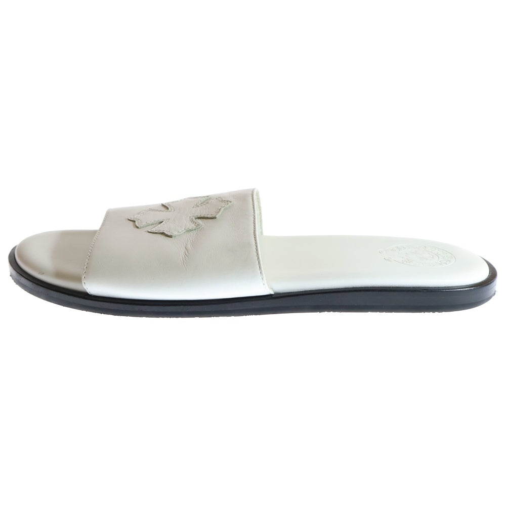 CHROME HEARTS(クロムハーツ) CH SLIDE LEATHER CHプラスパッチ レザーサンダル ホワイト