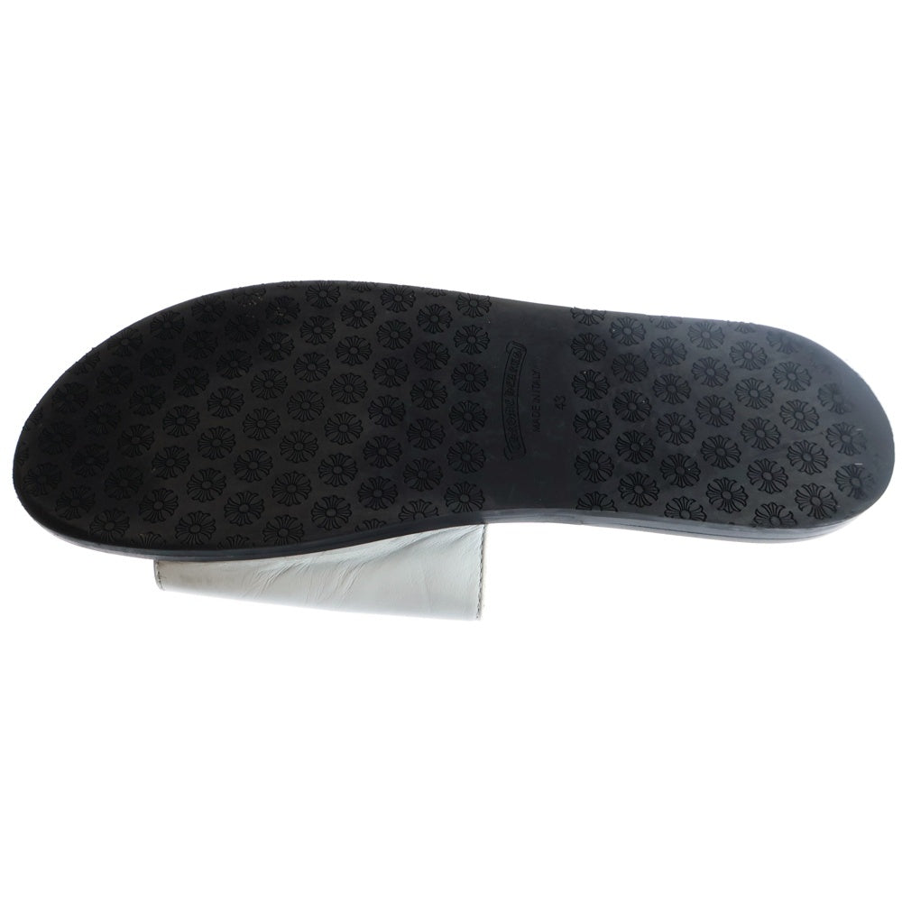 CHROME HEARTS(クロムハーツ) CH SLIDE LEATHER CHプラスパッチ レザーサンダル ホワイト