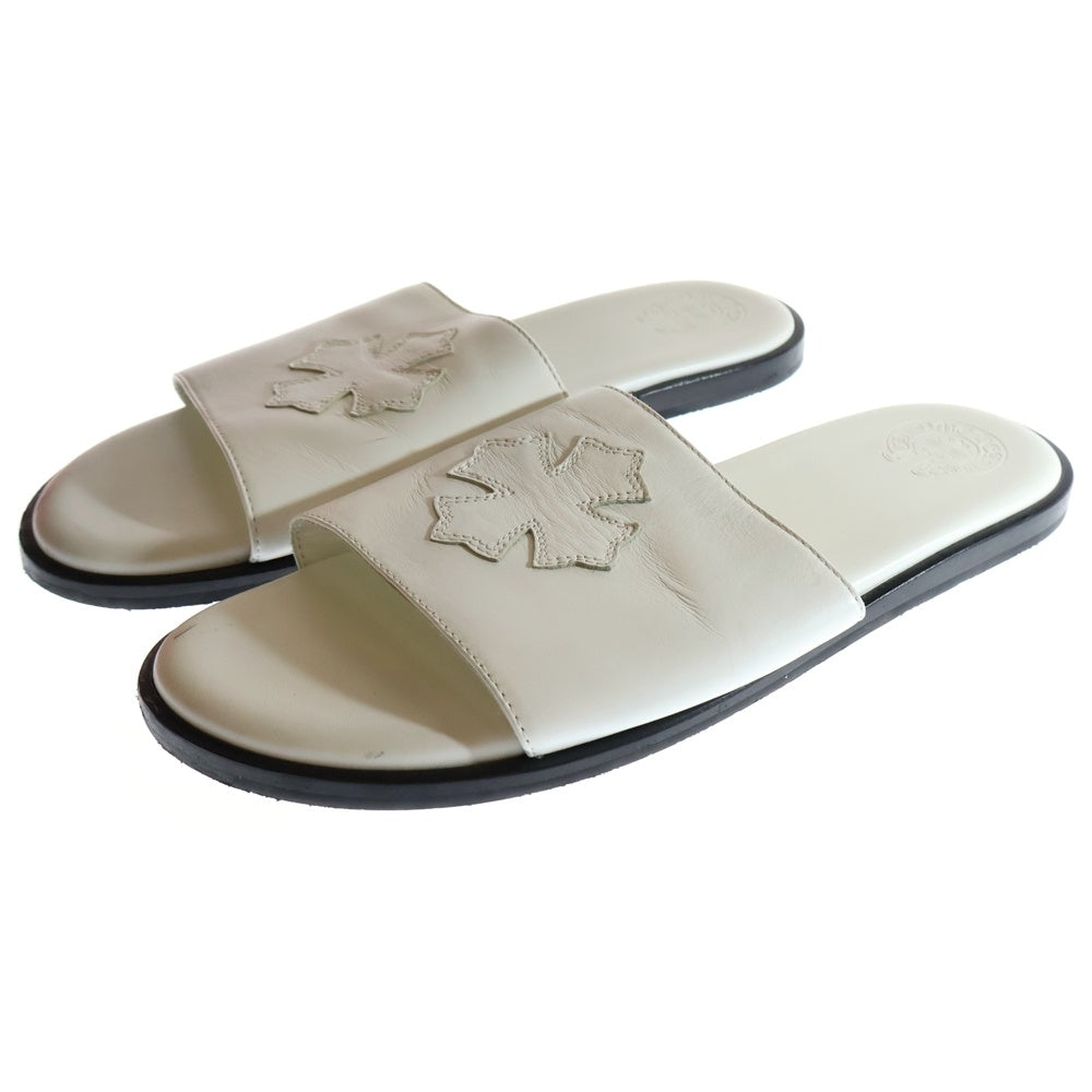 CHROME HEARTS(クロムハーツ) CH SLIDE LEATHER CHプラスパッチ レザーサンダル ホワイト