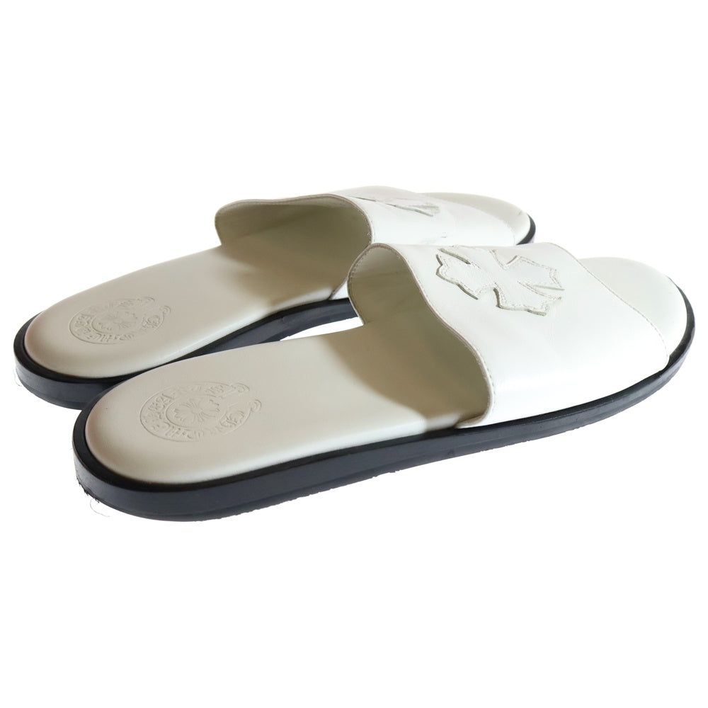 CHROME HEARTS(クロムハーツ) CH SLIDE LEATHER CHプラスパッチ レザーサンダル ホワイト