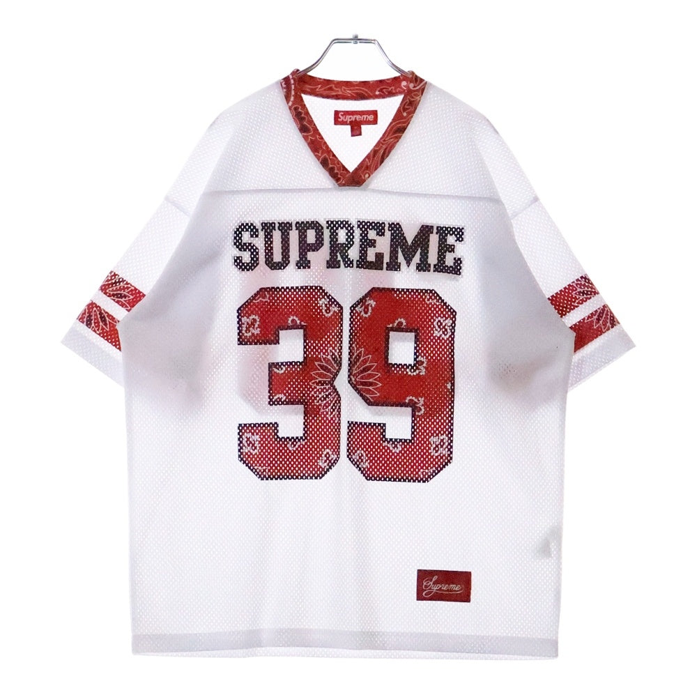 SUPREME(シュプリーム) 25SS Bandana Football Jersey バンダナ フットボール ジャージ ホワイト/レッド