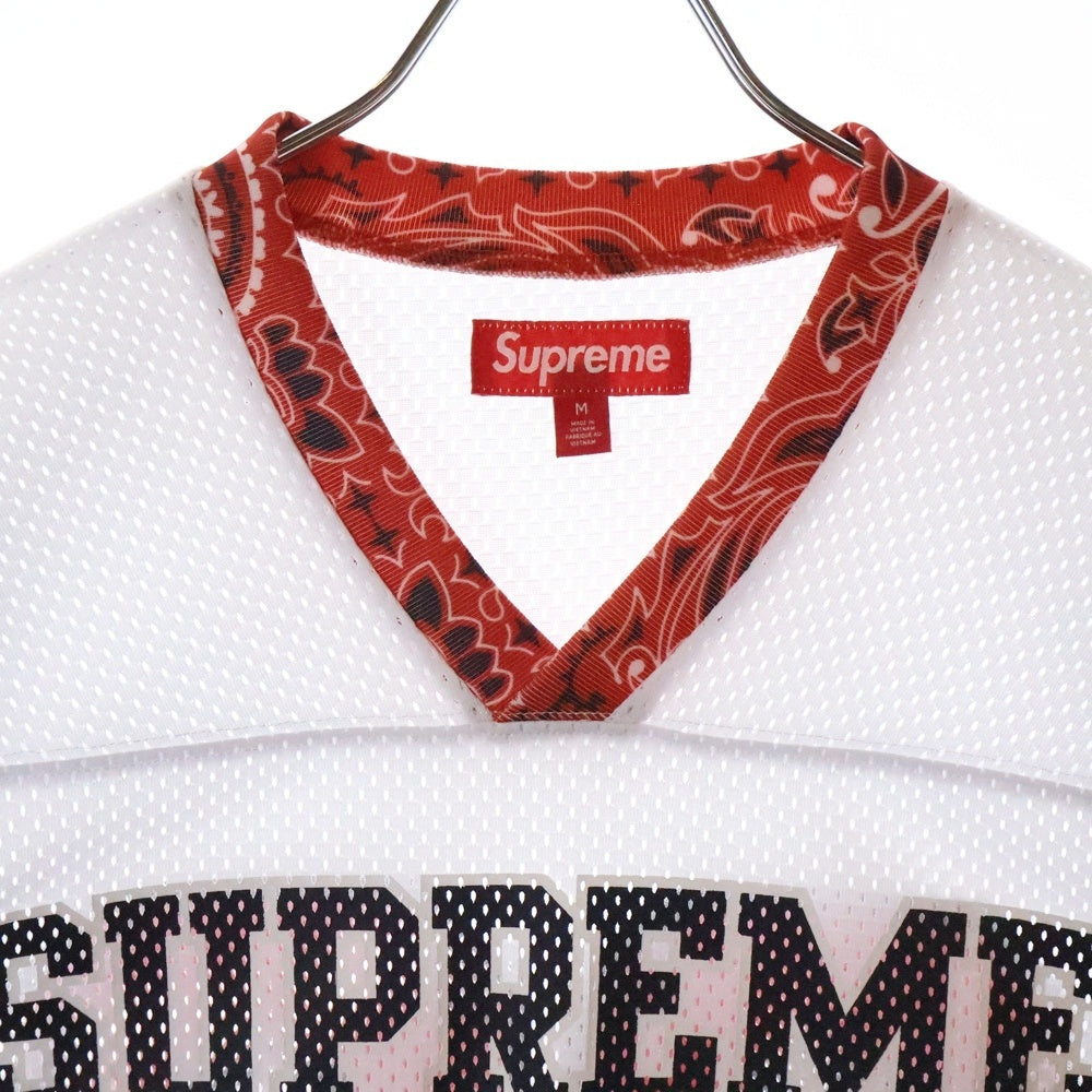 SUPREME(シュプリーム) 25SS Bandana Football Jersey バンダナ フットボール ジャージ ホワイト/レッド