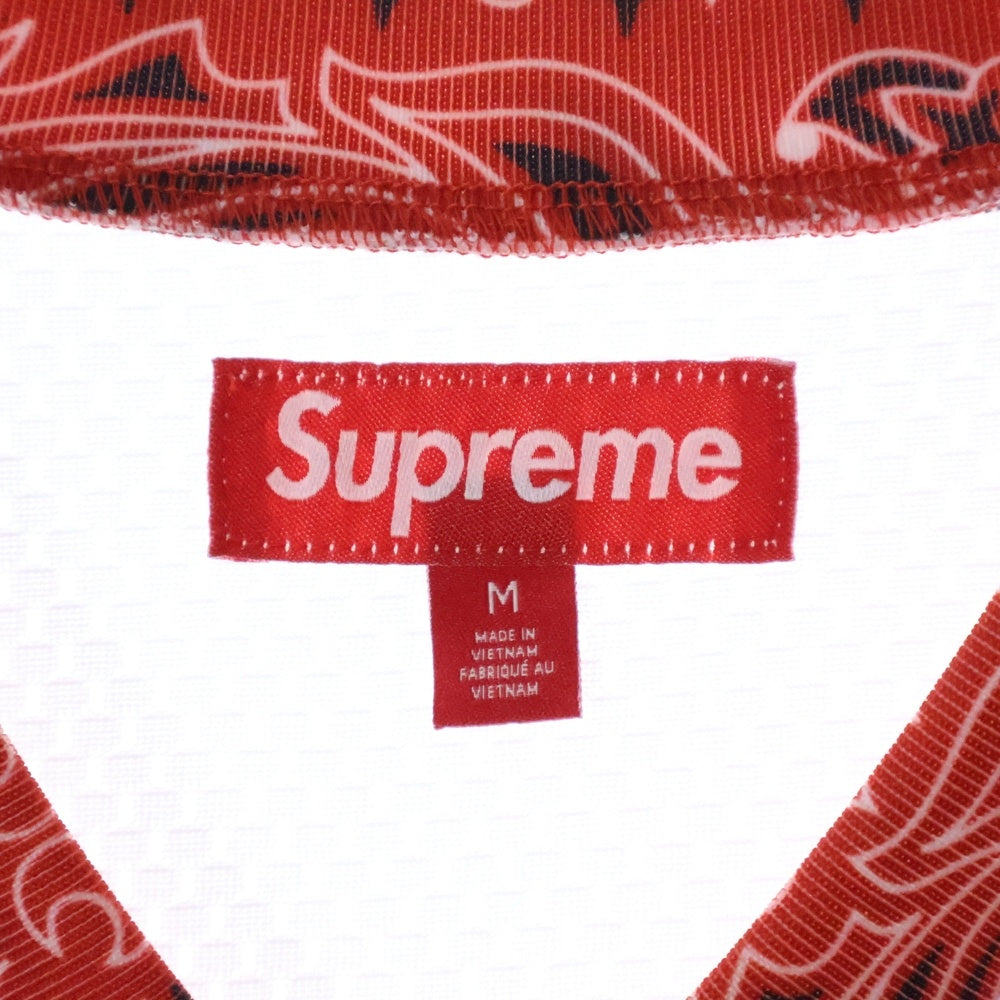SUPREME(シュプリーム) 25SS Bandana Football Jersey バンダナ フットボール ジャージ ホワイト/レッド