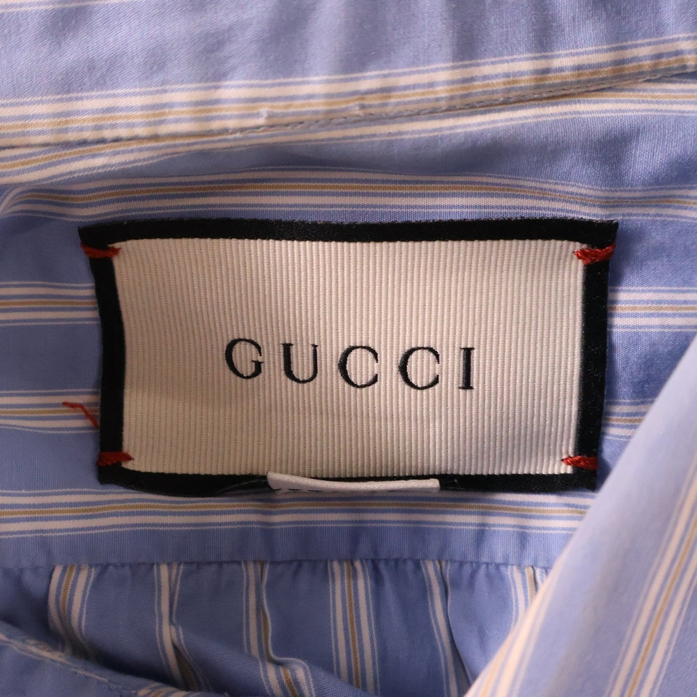 GUCCI(グッチ) ストライプ プルオーバー長袖 シャツ ブルー 539707 Z372L