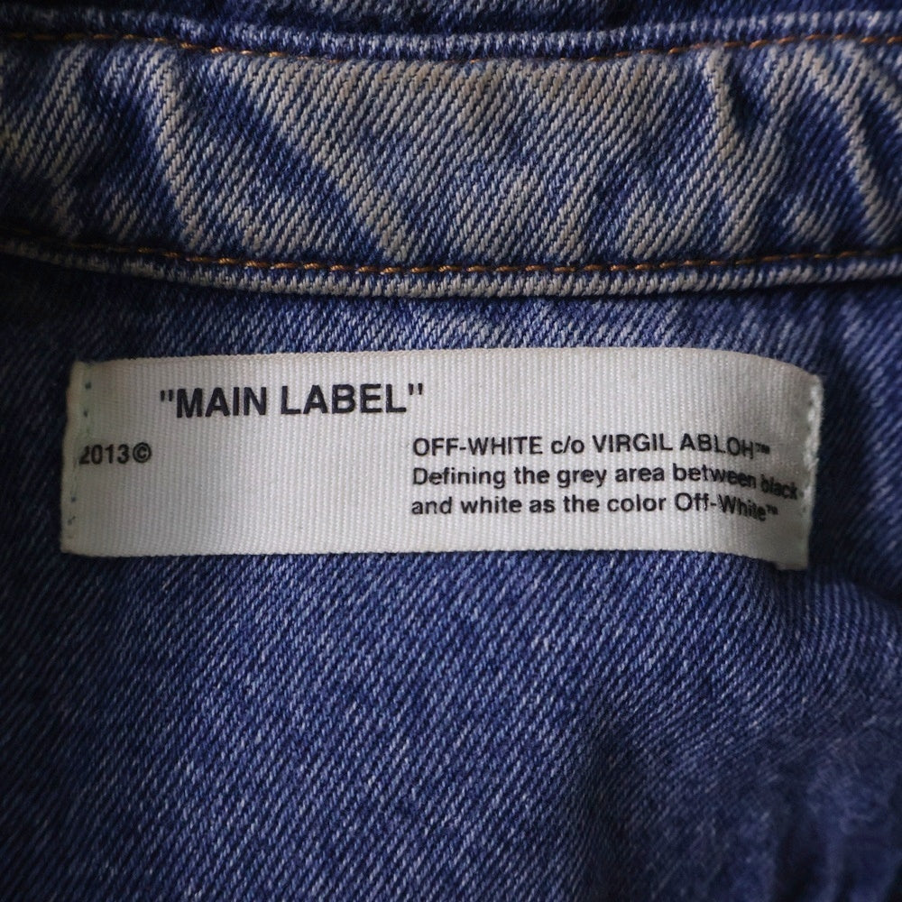 OFF-WHITE(オフホワイト) 17SS ヴィンテージ加工 アイコンマーク ウエスタン デニム シャツ インディゴ OMGA014S17
