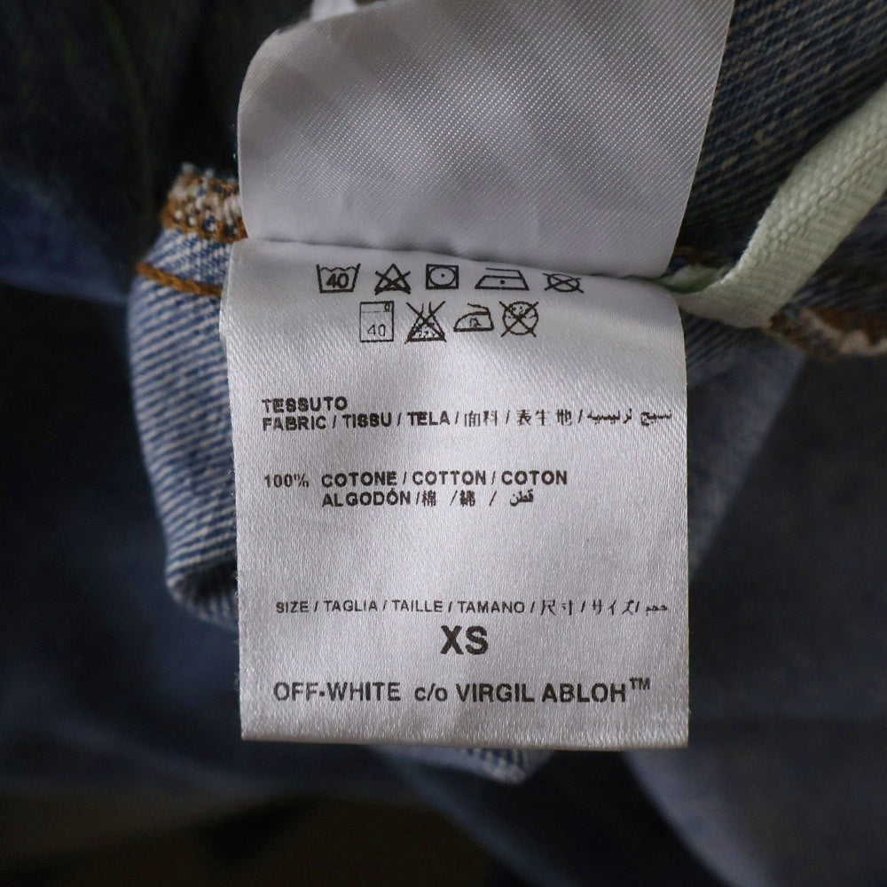 OFF-WHITE(オフホワイト) 17SS ヴィンテージ加工 アイコンマーク ウエスタン デニム シャツ インディゴ OMGA014S17