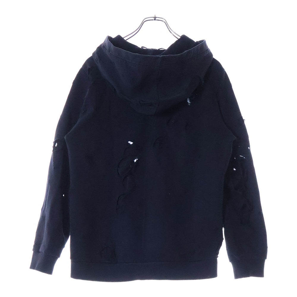 GIVENCHY(ジバンシィ) 17AW デストロイ クラッシュプルオーバーパーカー フーディ 17F 7335 653 ブラック