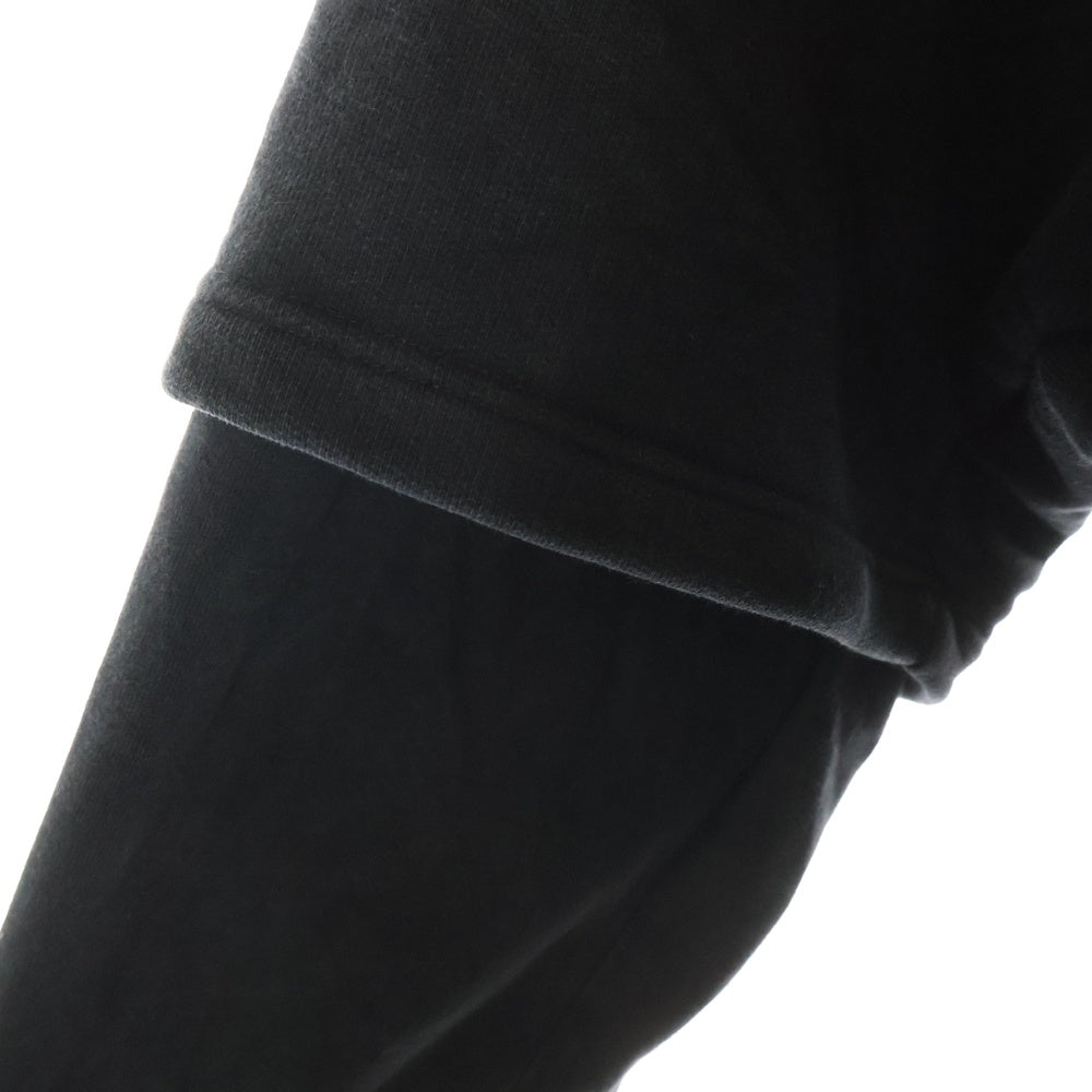 VETEMENTS(ヴェトモン) 18SS × TOMMY HILFIGER Double Sleeves Hoodie トミーヒルフィガー ダブルスリーブ プルオーバーフーディー パーカー ブラック WSS18TR24