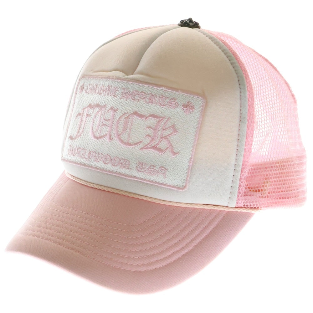 CHROME HEARTS(クロムハーツ) TRUCKER CAP オールド FUCKパッチ メッシュトラッカーキャップ ピンク
