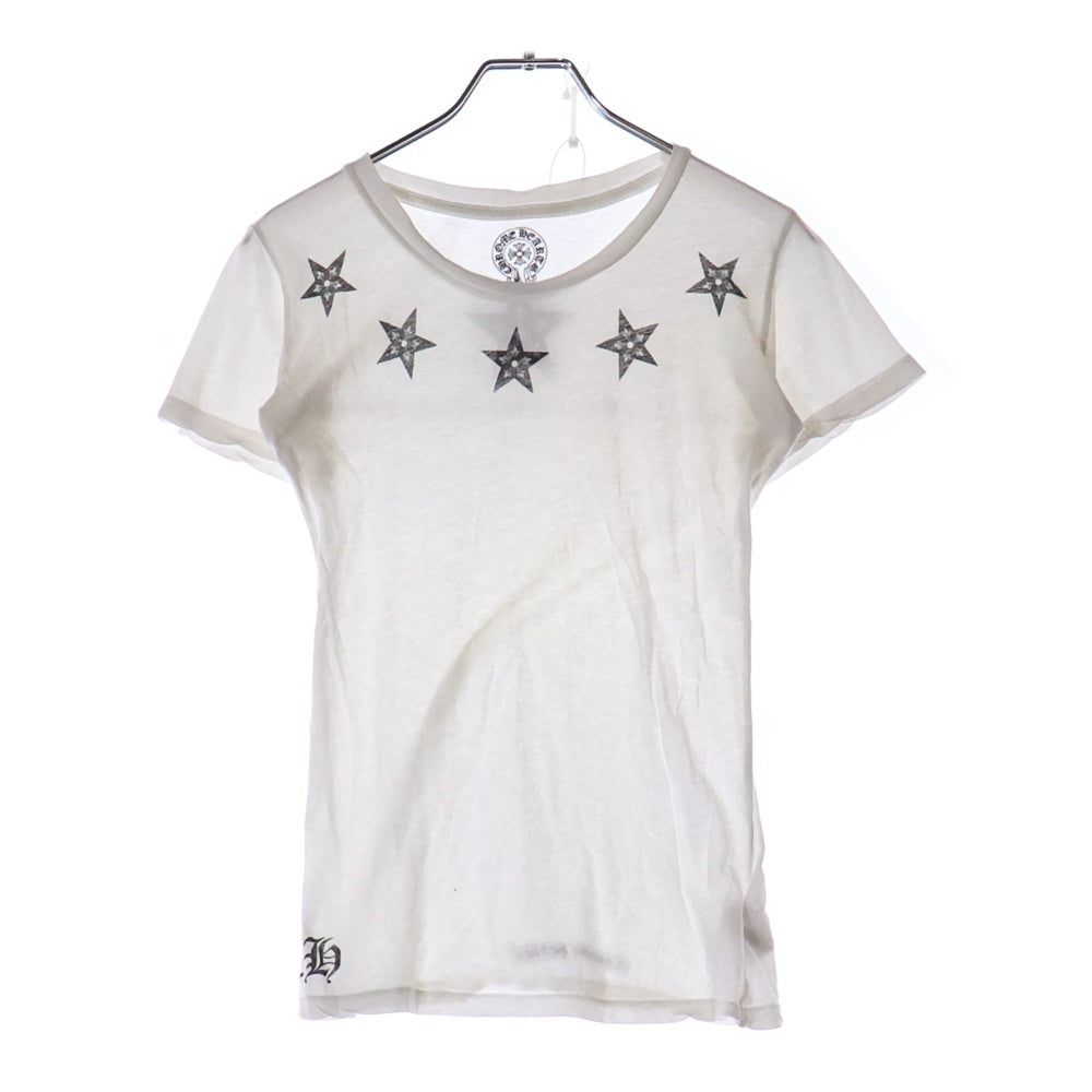 CHROME HEARTS(クロムハーツ) スタープリント バックプリント 半袖Tシャツ カットソー ホワイト