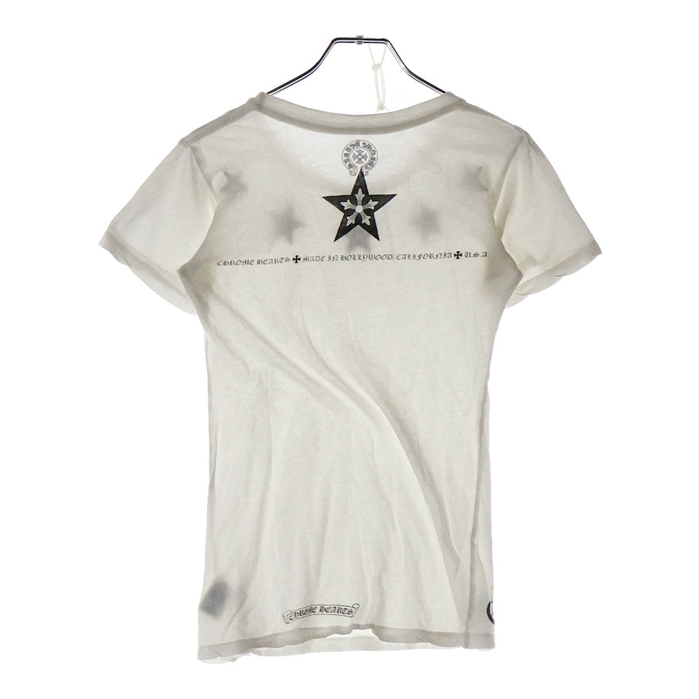 CHROME HEARTS(クロムハーツ) スタープリント バックプリント 半袖Tシャツ カットソー ホワイト