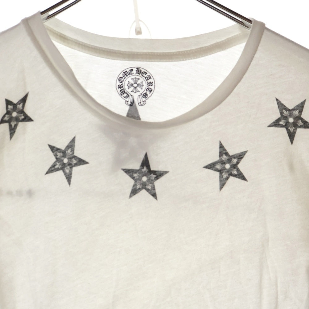 CHROME HEARTS(クロムハーツ) スタープリント バックプリント 半袖Tシャツ カットソー ホワイト