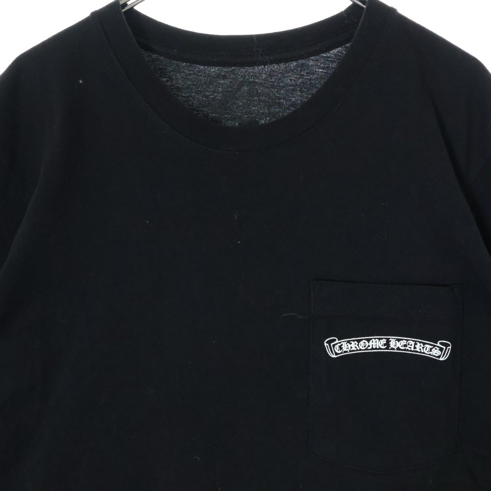 CHROME HEARTS(クロムハーツ) H T-SHRT スクロールラベルプリント半袖Tシャツ カットソー ブラック