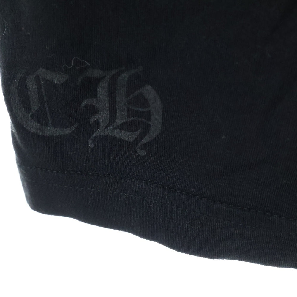 CHROME HEARTS(クロムハーツ) H T-SHRT スクロールラベルプリント半袖Tシャツ カットソー ブラック