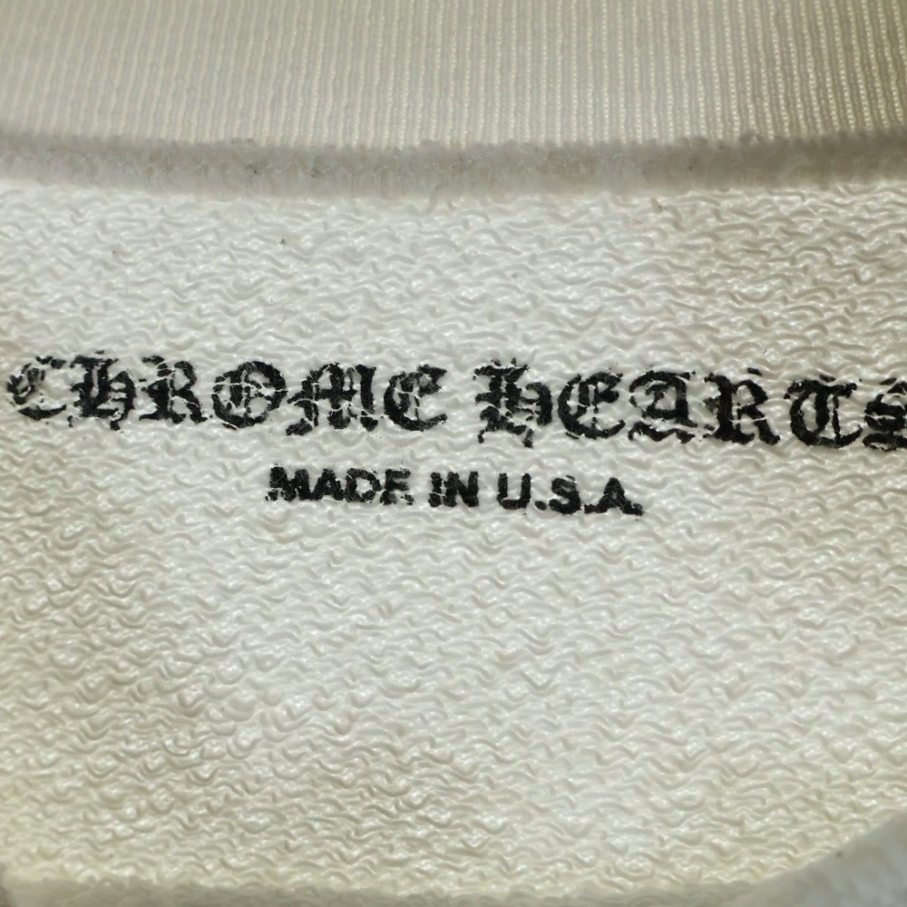 CHROME HEARTS(クロムハーツ) ×MATTY BOY PPO US SCRL PPO US SCR マッティボーイ アメリカンフラッグ ロゴ 星条旗 クルーネックスウェットトレーナー ホワイト