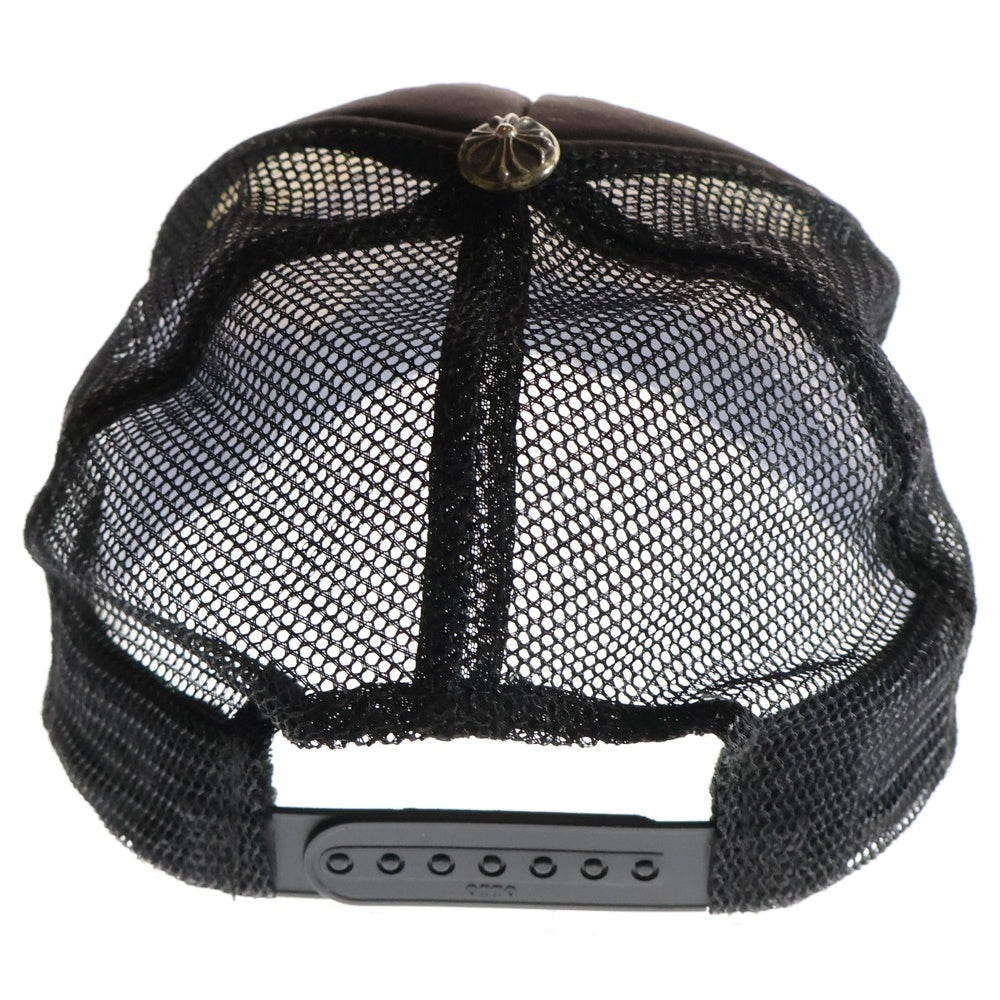 CHROME HEARTS(クロムハーツ) Cemetery Cross Patch Trucker Cap Old セメタリークロスパッチトラッカーキャップオールド ベースボールキャップ クロスボール 帽子 ブラック