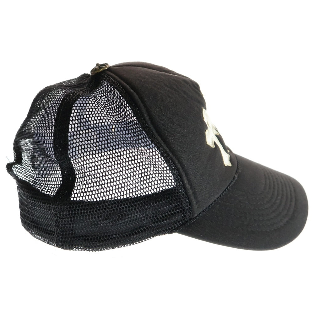 CHROME HEARTS(クロムハーツ) Cemetery Cross Patch Trucker Cap Old セメタリークロスパッチトラッカーキャップオールド ベースボールキャップ クロスボール 帽子 ブラック