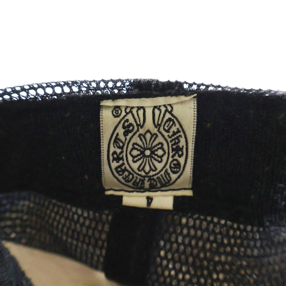 CHROME HEARTS(クロムハーツ) Cemetery Cross Patch Trucker Cap Old セメタリークロスパッチトラッカーキャップオールド ベースボールキャップ クロスボール 帽子 ブラック