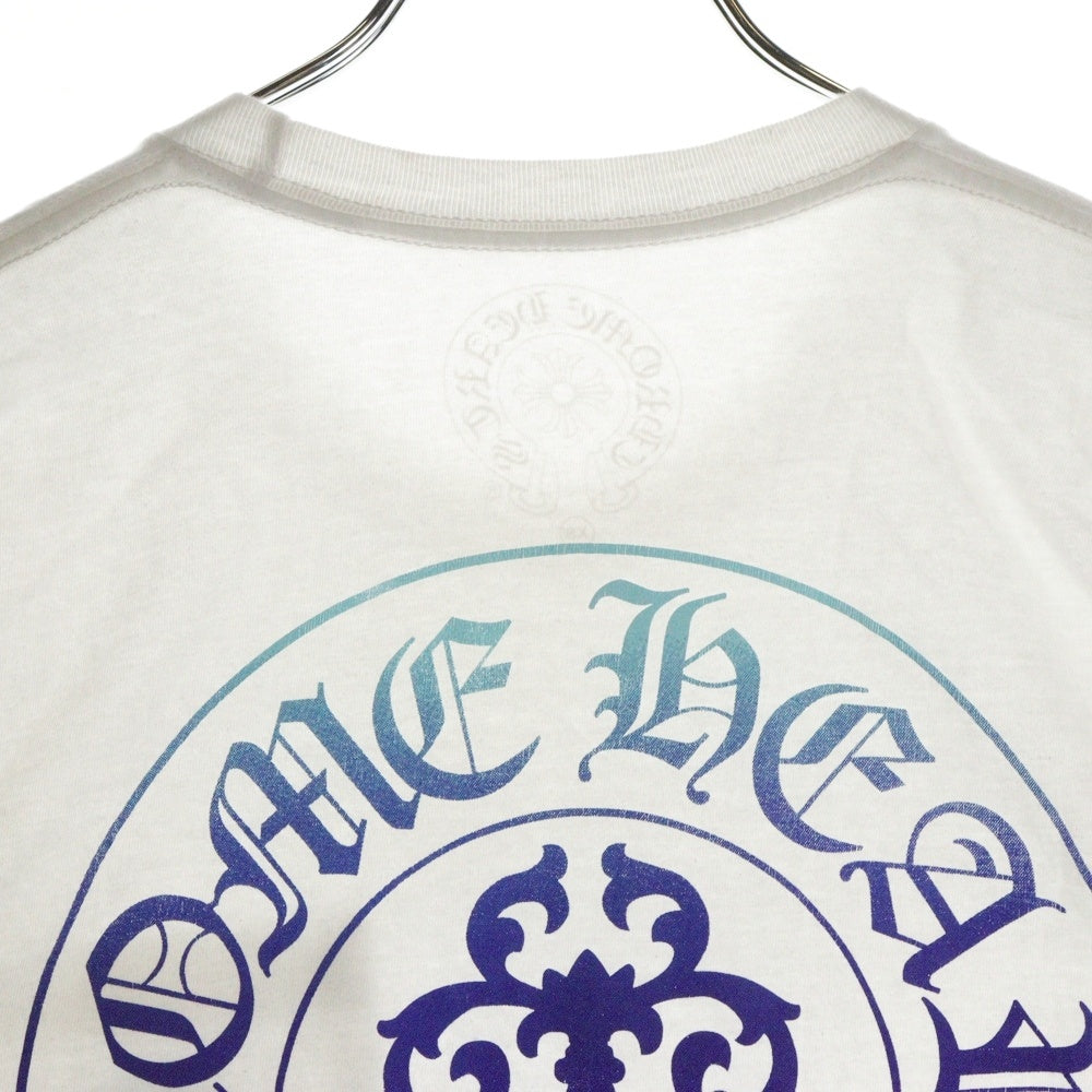 CHROME HEARTS(クロムハーツ) Gradient Dagger Tee ダガー グラデーション ホースシュープリント クルーネック半袖Tシャツカットソー ホワイト/マルチカラー
