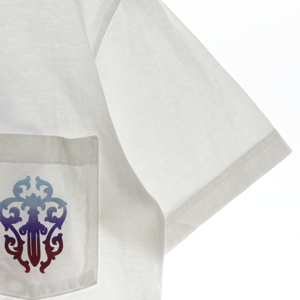 CHROME HEARTS(クロムハーツ) Gradient Dagger Tee ダガー グラデーション ホースシュープリント クルーネック半袖Tシャツカットソー ホワイト/マルチカラー