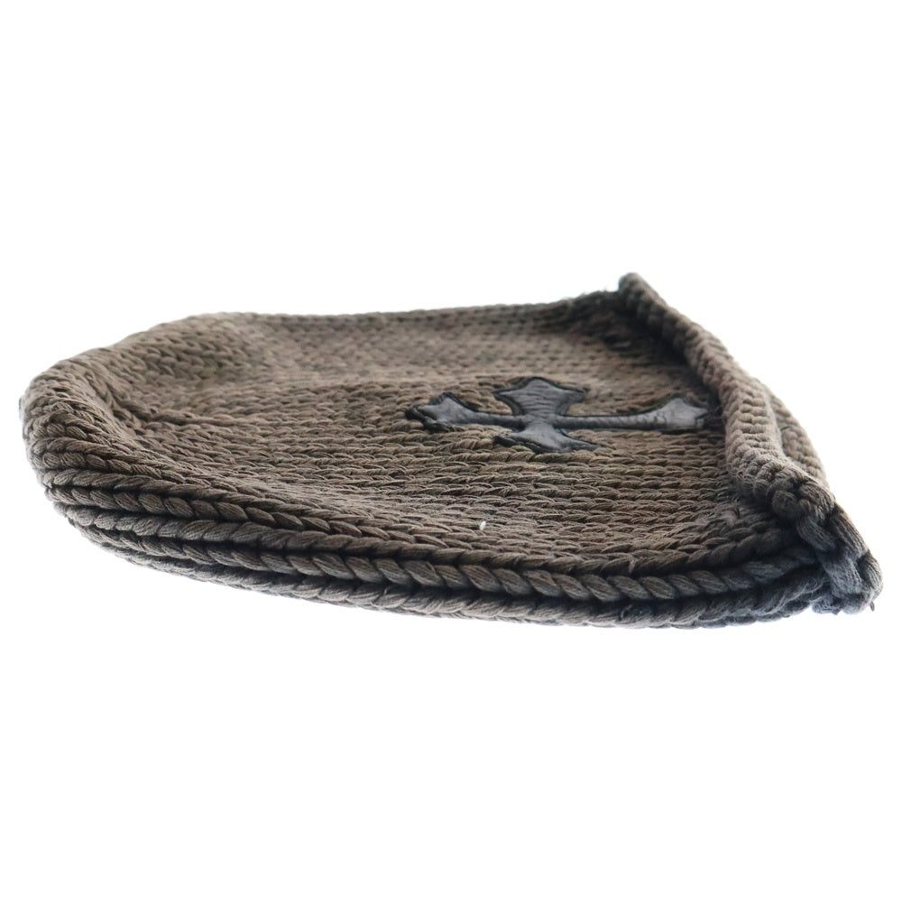 CHROME HEARTS(クロムハーツ) BEANIE CASH クロスパッチ付きコットンビーニーニットキャップ