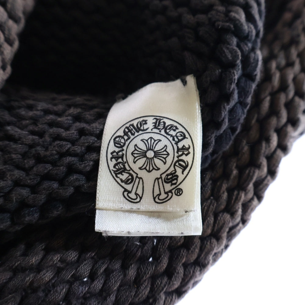 CHROME HEARTS(クロムハーツ) BEANIE CASH クロスパッチ付きコットンビーニーニットキャップ