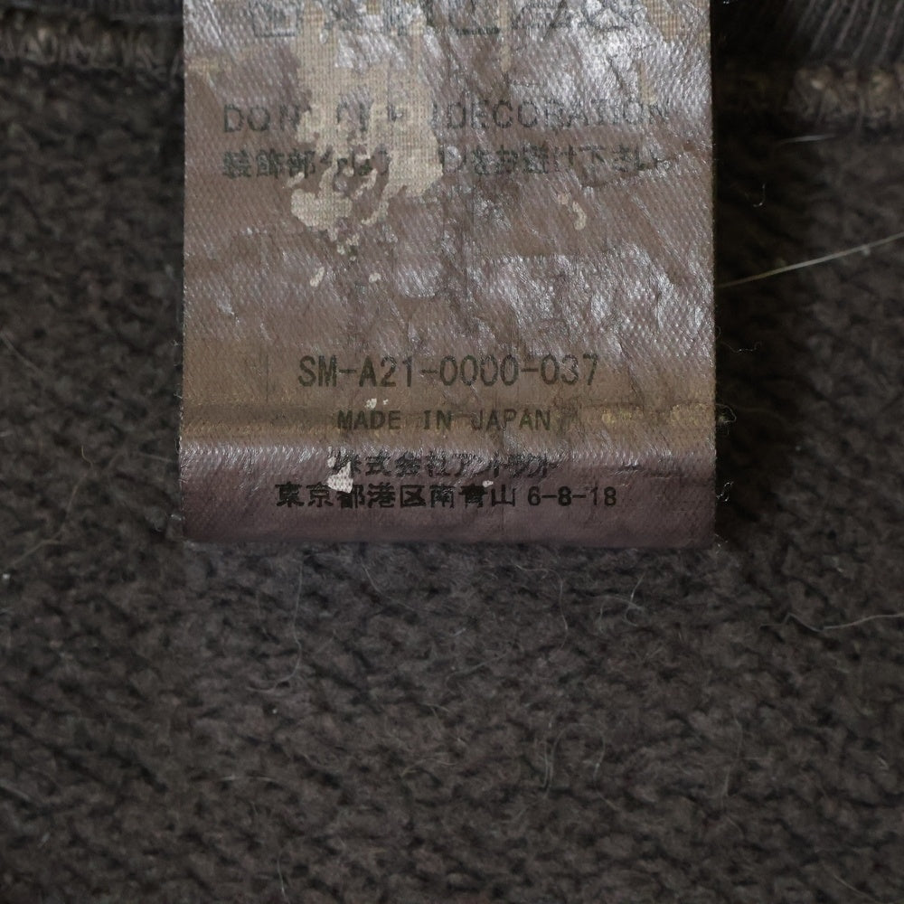 SAINT MICHAEL(セントマイケル) 21AW HOODIE FOCUS ダメージ加工プルオーバーパーカー フーディー SM-A21-0000-037 グレー