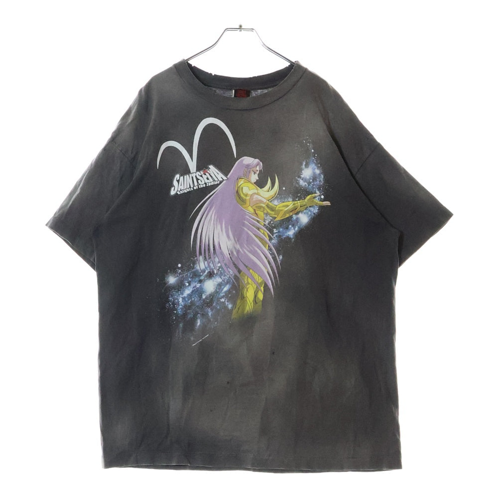 SAINT MICHAEL(セントマイケル) 24SS 聖闘士星矢 S/S TEE フロントプリント クルーネック 半袖Tシャツ グレー SM-YS8-0000-C27