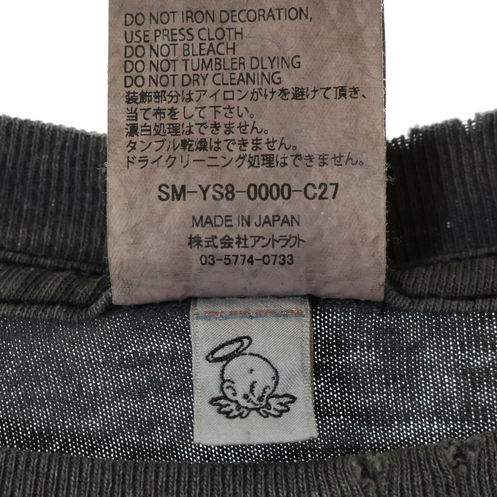 SAINT MICHAEL(セントマイケル) 24SS 聖闘士星矢 S/S TEE フロントプリント クルーネック 半袖Tシャツ グレー SM-YS8-0000-C27