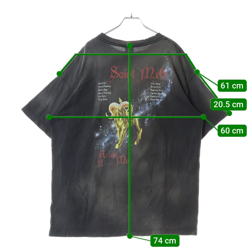 SAINT MICHAEL(セントマイケル) 24SS 聖闘士星矢 S/S TEE フロントプリント クルーネック 半袖Tシャツ グレー SM-YS8-0000-C27