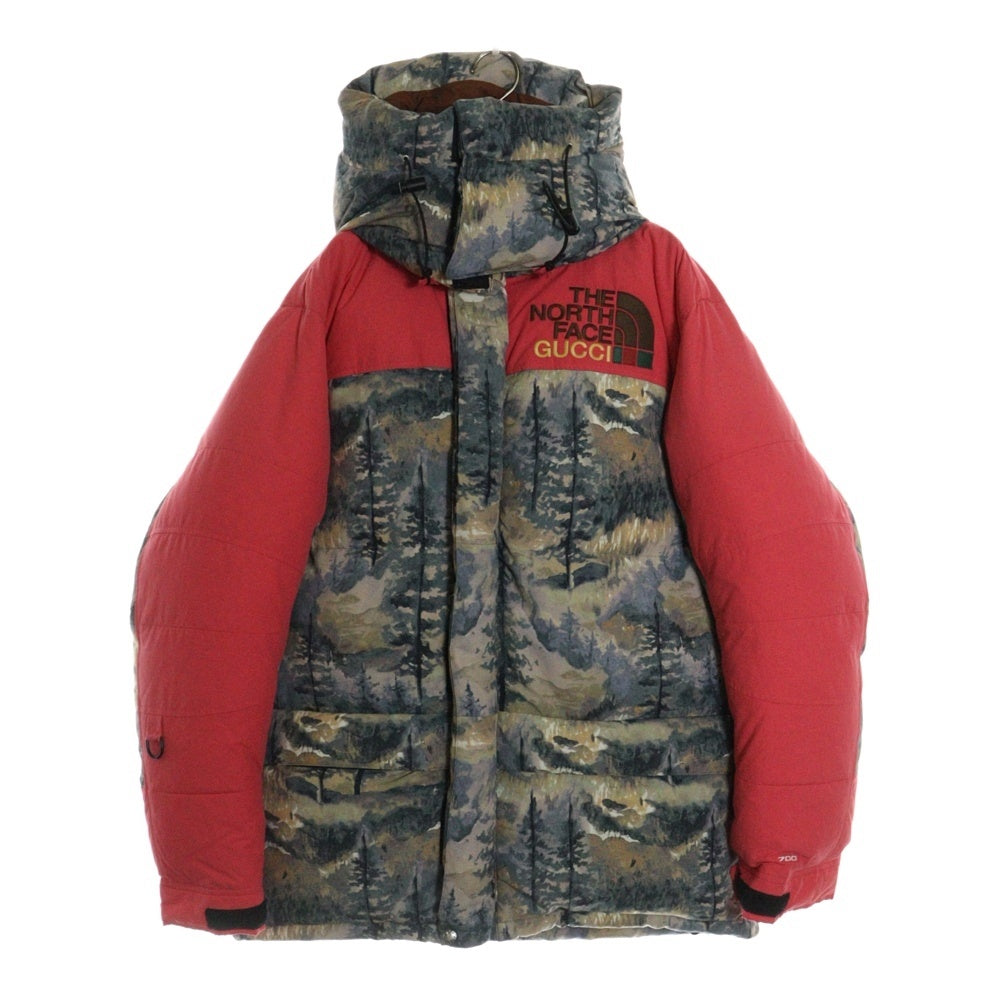 GUCCI(グッチ) 21AW FOREST PRINT ZIPUP DOWN COAT フォレストプリント ジップアップフーデッドダウンコート NF0A7UHB マルチカラー