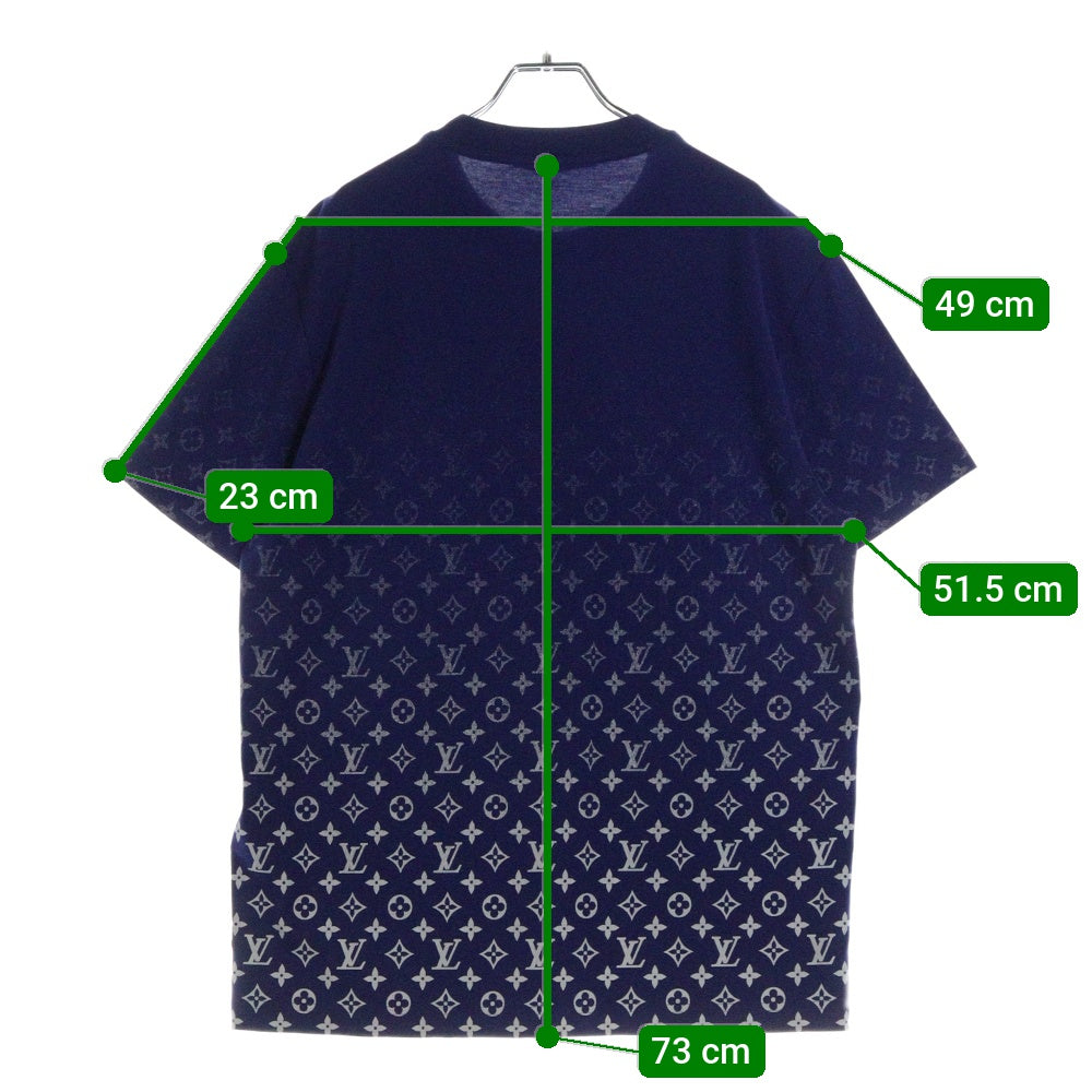 LOUIS VUITTON(ルイヴィトン) 22AW モノグラムグラディエント コットン 半袖Tシャツ RM222 NPG HKY46W ブルー